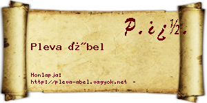 Pleva Ábel névjegykártya