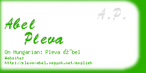 abel pleva business card
